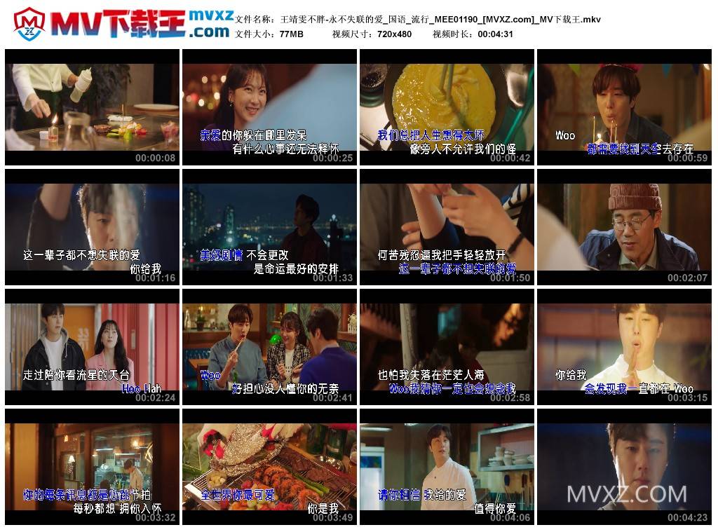 王靖雯不胖-永不失联的爱_国语_流行_MEE01190